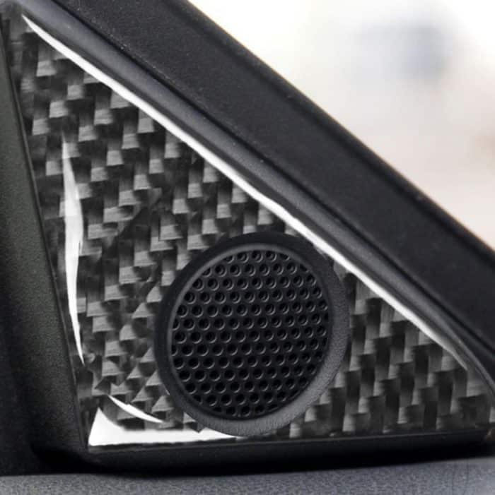 4 PCS Car Carbon Fiber Türhorn + Fensterluftauslass Dekorativer Aufkleber für Nissan GTR R35 2008-2020, Links- und Rechtsantrieb Universal – Bild 5