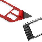 6 PCS Auto Carbon Faser Fensterheber Knopf Türschloss Dekorativer Aufkleber für Nissan GTR R35 2008-2016, RightDrive – Bild 3