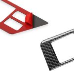 6 PCS Car Carbon Fiber Fensterheber Knopf Türschloss Dekorativer Aufkleber für Nissan GTR R35 2008-2016, Linkslenker – Bild 3