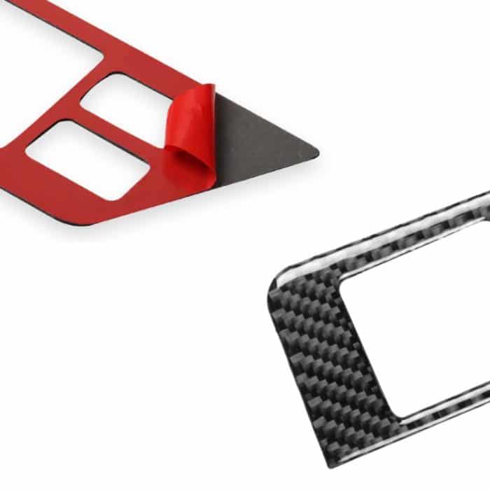 6 PCS Car Carbon Fiber Fensterheber Knopf Türschloss Dekorativer Aufkleber für Nissan GTR R35 2008-2016, Linkslenker – Bild 3