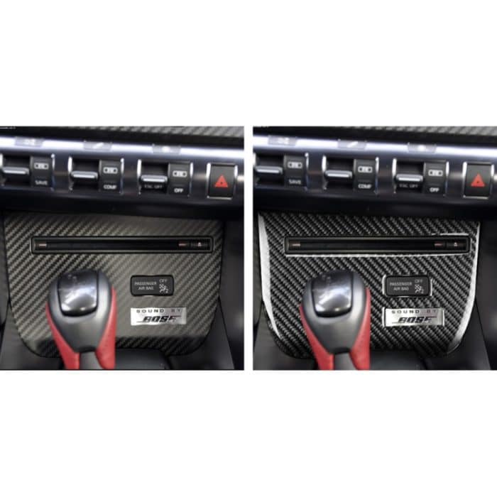 Auto Kohlefaser CD-Player-Konsole Ein Typ dekorative Aufkleber für Nissan GTR R35 2008-2016, Linkslaufwerk – Bild 6