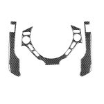 3 PCS Car Carbon Faser Armaturenbrett Lenkradknöpfe Dekorativer Aufkleber für Nissan GTR R35 2008-2016, Links- und Rechtsantrieb Universal
