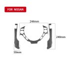 3 PCS Car Carbon Faser Armaturenbrett Lenkradknöpfe Dekorativer Aufkleber für Nissan GTR R35 2008-2016, Links- und Rechtsantrieb Universal – Bild 2