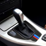 Dreifarbiger Carbon-Faserauto-Linksantriebs-Schalttafel-Dekoraufkleber für BMW E90 / E92 2005-2012, für Linkslenker geeignet