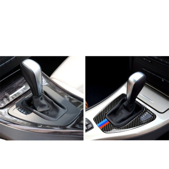 Dreifarbiger Carbon-Auto-Fahrgetriebe-Verkleidungsaufkleber für BMW E90 / E92 2005-2012 – Bild 5