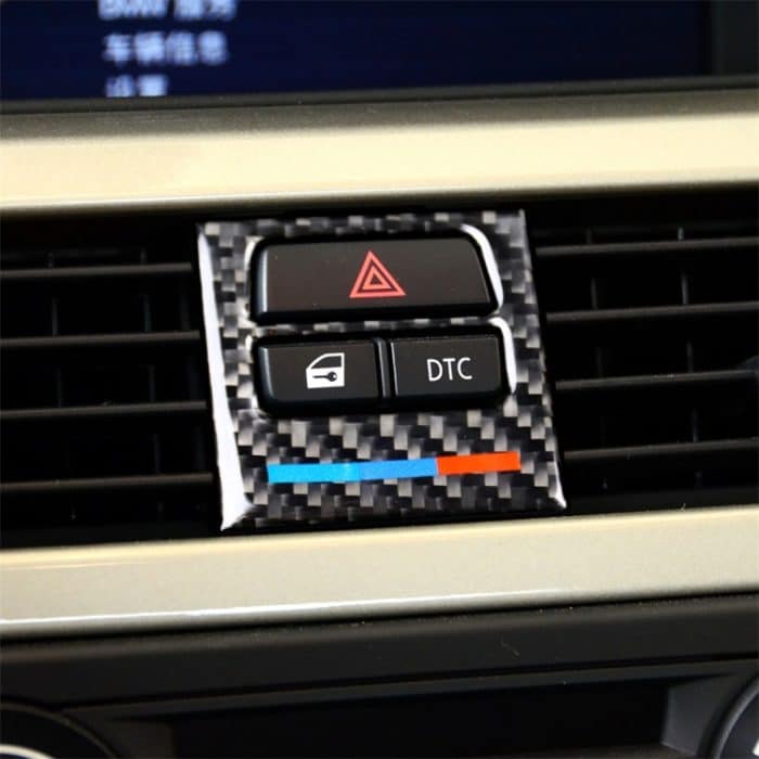 5 PCS Low Matching Dreifarbiger Auto-Luftauslass-Aufkleber aus Kohlefaser für BMW E90 / E92 / E93 2005-2012 – Bild 1