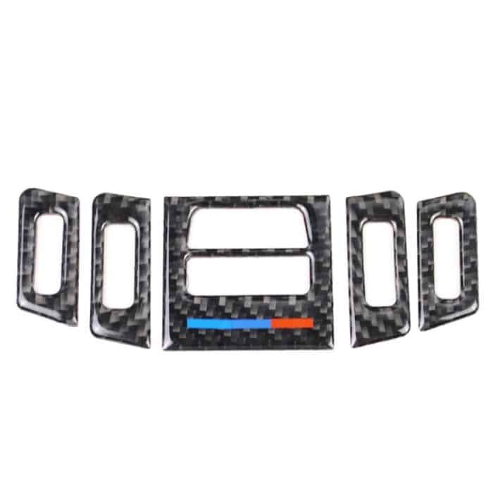 5 PCS Low Matching Dreifarbiger Auto-Luftauslass-Aufkleber aus Kohlefaser für BMW E90 / E92 / E93 2005-2012 – Bild 2
