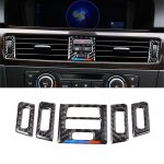 5 PCS High Matching Dreifarbiger Carbon Air Carlet Outlet Dekorativer Aufkleber für BMW E90 / E92 / E93 2005-2012