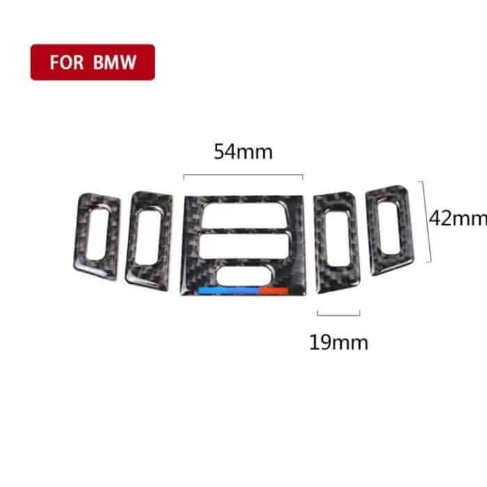 5 PCS High Matching Dreifarbiger Carbon Air Carlet Outlet Dekorativer Aufkleber für BMW E90 / E92 / E93 2005-2012 – Bild 4