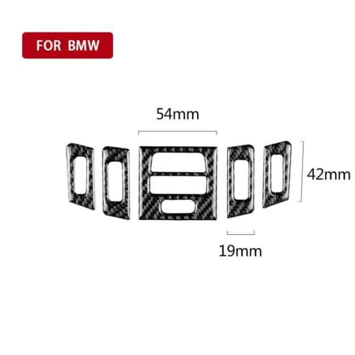 5 PCS High Matching Carbon Air Outlet Dekorativer Aufkleber für BMW E90 / E92 / E93 2005-2012 – Bild 4