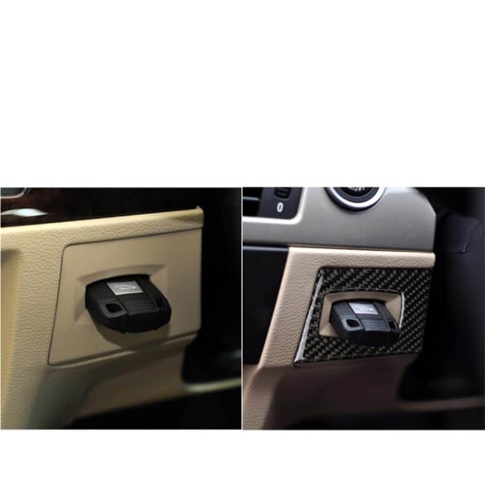 Carbon Fiber Car Right Driving Zündschalter Dekorativer Aufkleber für BMW E90 / E92 2005-2012 – Bild 5