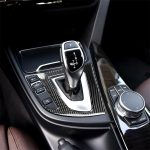 Carbon Fiber Car Gear Panel Dekorativer Aufkleber für BMW (F30) 2013-2017 / (F34) 2013-2017, für Linksfahrten geeignet