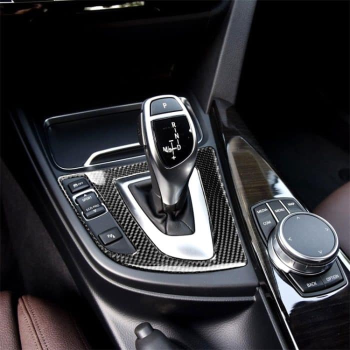 CRP8117.jpg Carbon Fiber Car Gear Panel Dekorativer Aufkleber für BMW (F30) 2013-2017 / (F34) 2013-2017, für Linksfahrten geeignet – Bild 1