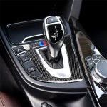 Dekorativer Aufkleber mit dreifarbiger Kohlefaser-Auto-Schalttafel für BMW (F30) 2013-2017 / (F34) 2013-2017, für Linksfahrten geeignet