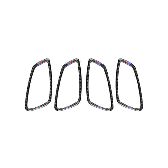 Dreifarbiger Autotürgriff aus Kohlefaser Dekorativer Aufkleber für BMW E90 / 320i / 318i / 325i – Bild 2