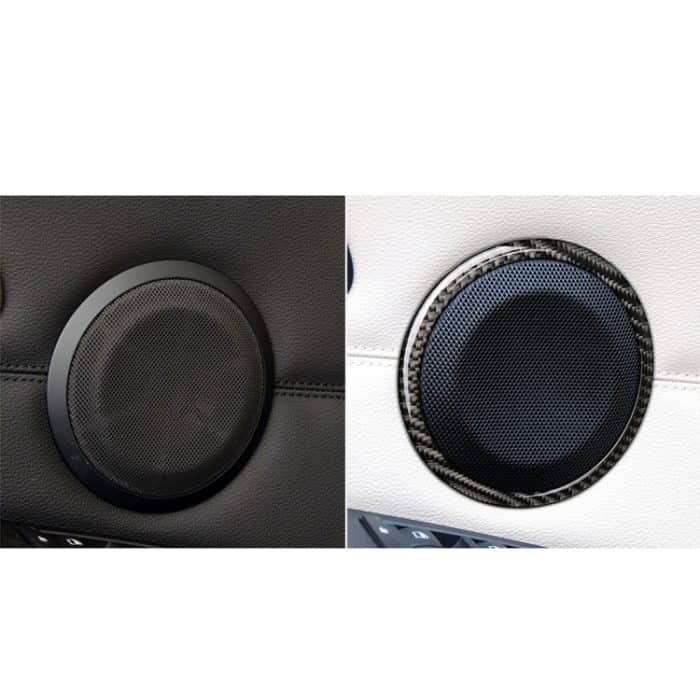 Carbon Fiber Car Horn Circle Dekorativer Aufkleber für BMW E90 / E84 / 320i / 325i – Bild 6