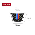 Little B Version Dreifarbiger Carbon Lenkrad Autolenkrad Dekorativer Aufkleber für BMW E90 2005-2012 – Bild 4