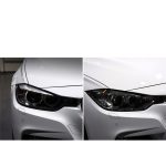 1 Paar gelb rote Farbe Kohlefaser Autolampe Augenbrauen dekorative Aufkleber für BMW F30 2013-2015 – Bild 6