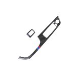 2 PCS Dreifarbiges Kohlefaserauto links Fahrlift Verkleidungsaufkleber für BMW E92 2005-2012, Durchmesser: 40,4 cm – Bild 2