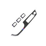 4 PCS Dreifarbiges Kohlefaserauto links Fahrlift Verkleidungsaufkleber ohne Falten für BMW E90 / 320i / 325i, Durchmesser: 35,8 cm – Bild 2
