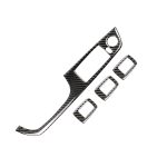 4 PCS Kohlefaser Auto links Fahrlift Verkleidung Aufkleber ohne Falten für BMW E90 / 320i / 325i, Durchmesser: 37,8 cm – Bild 2