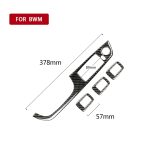 4 PCS Kohlefaser Auto links Fahrlift Verkleidung Aufkleber ohne Falten für BMW E90 / 320i / 325i, Durchmesser: 37,8 cm – Bild 4