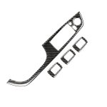 4 PCS Kohlefaser Auto links Fahrlift Verkleidung Aufkleber mit Klapp für BMW E90 / 320i / 325i, Durchmesser: 35,8 cm – Bild 2