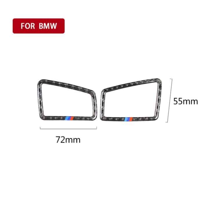Dreifarbiger dekorativer Aufkleber aus Kohlefaser für das Auto, links fahrendes Instrument, Luftauslass, für BMW E90 2005–2012, Left Instrument Air Outlet(Three Color), Left Instrument Air Outlet – Bild 4