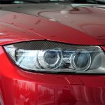 1 Paar Carbon Lampe Auto Lampe Augenbrauen dekorative Aufkleber für BMW E90 / 318i / 320i / 325i 2005-2008, Drop Glue Version