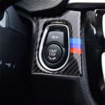 Dreifarbiger dekorativer Autoschlüsselloch-Aufkleber aus Kohlefaser für BMW F30 2013–2018/F34 2013–2017, geeignet für Linksverkehr, Key Hole(Three Color), Key Hole