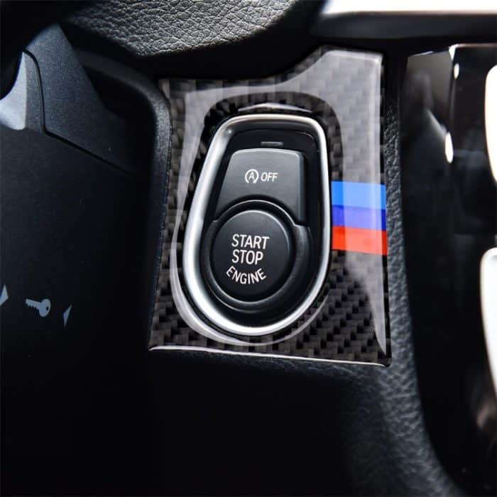 Dreifarbiger dekorativer Autoschlüsselloch-Aufkleber aus Kohlefaser für BMW F30 2013–2018/F34 2013–2017, geeignet für Linksverkehr, Key Hole(Three Color), Key Hole – Bild 1