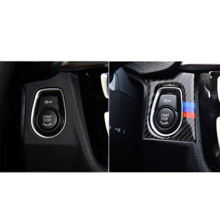 Dreifarbiger dekorativer Autoschlüsselloch-Aufkleber aus Kohlefaser für BMW F30 2013–2018/F34 2013–2017, geeignet für Linksverkehr, Key Hole(Three Color), Key Hole – Bild 6