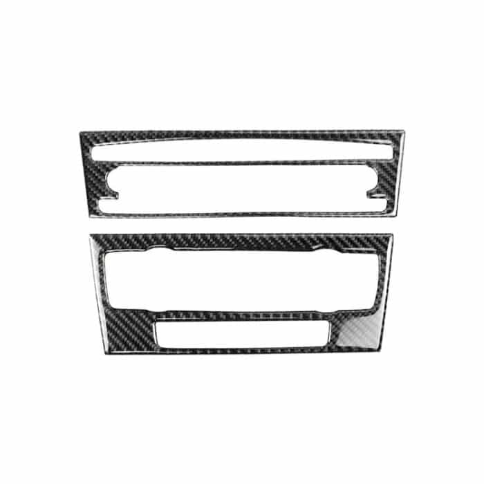 Carbon CD Central Control CD Panel Dekorativer Aufkleber für BMW E90 / E92 2005-2012, keine Navigation mit Loch – Bild 2