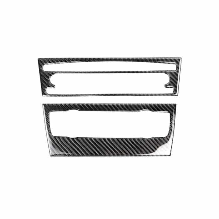 Carbon CD Central Control CD Panel Dekorativer Aufkleber für BMW E90 / E92 2005-2012, keine Navigation ohne Loch – Bild 2