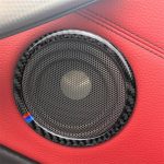 4 Stück Kohlefaser-Autohupenring, dekorativer Aufkleber für BMW F30 2013–2018/F34 2013–2017, Horn Ring(Three Color), Horn Ring