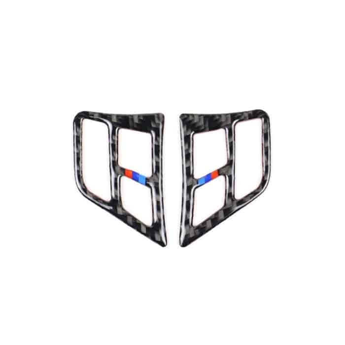 Dreifarbiger dekorativer Aufkleber für Auto-Lenkrad-Schlüsselrahmen aus Kohlefaser für BMW E90 2005–2012, Key Frame(Three Color), Key Frame – Bild 2