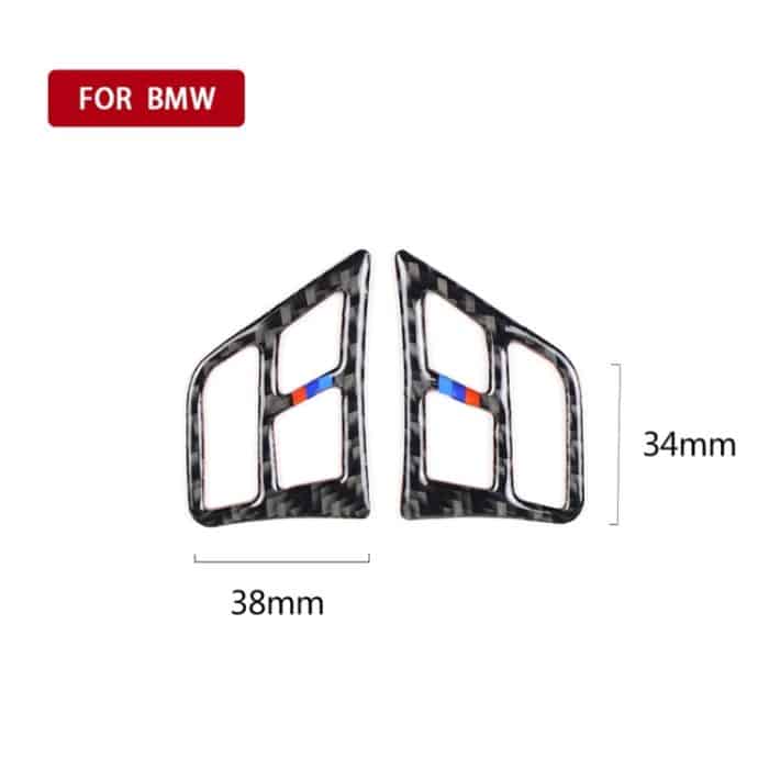 Dreifarbiger dekorativer Aufkleber für Auto-Lenkrad-Schlüsselrahmen aus Kohlefaser für BMW E90 2005–2012, Key Frame(Three Color), Key Frame – Bild 3