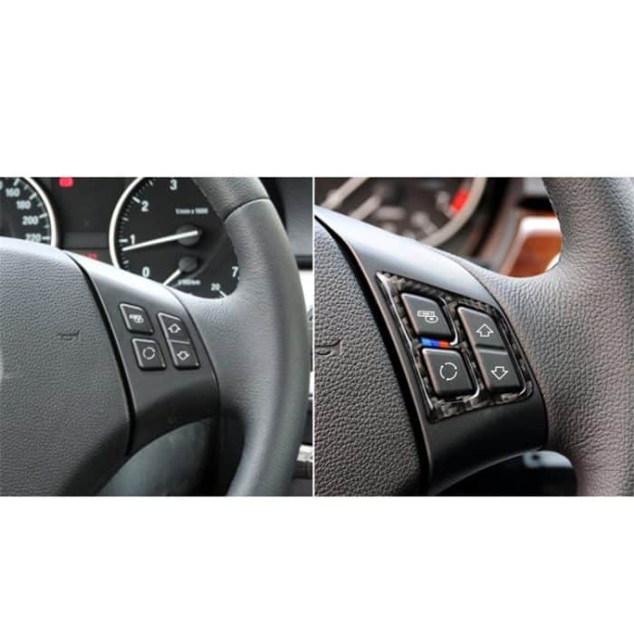 Dreifarbiger dekorativer Aufkleber für Auto-Lenkrad-Schlüsselrahmen aus Kohlefaser für BMW E90 2005–2012, Key Frame(Three Color), Key Frame – Bild 5