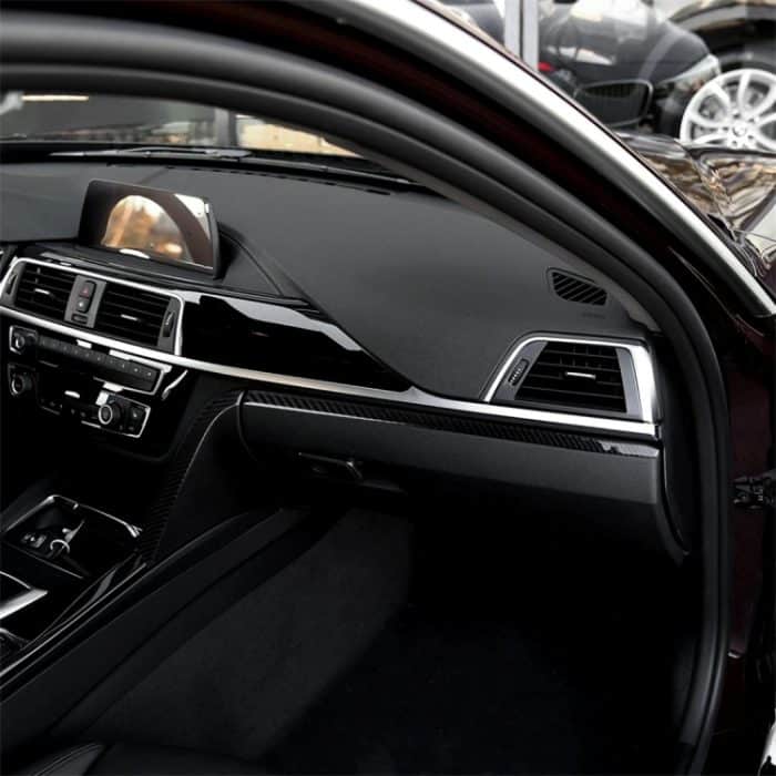 CRP8186.jpg Carbonfaser Car Copilot Central Control Dekorativer Aufkleber für BMW F30 2013-2018 / F34 2013-2018, für Linksfahrten geeignet – Bild 1