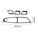 Dreifarbiger dekorativer Aufkleber aus Karbonfaser für das linke Fahr-Hebepaneel für den BMW 5er F10 2011–2018, Left Driving Lifting Panel(Three Color), Left Driving Lifting Panel – Bild 4