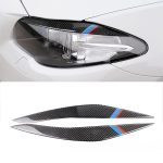 Dreifarbiger dekorativer Aufkleber für Autolampen-Augenbrauen aus Kohlefaser für BMW 5er F10 2010–2013, Lamp Eyebrow(Three Color), Lamp  Eyebrow