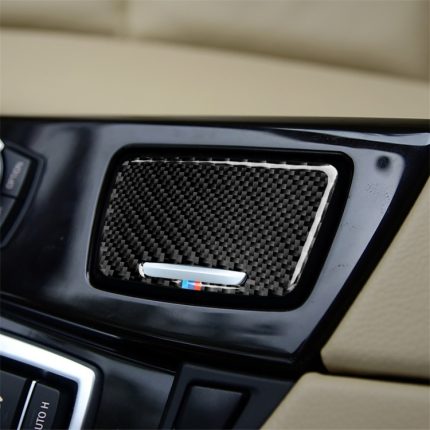 Dreifarbiger dekorativer Aufkleber für Autoaschenbecher aus Kohlefaser für BMW 5er F10 2011–2017, Ashtray(Three Color), Ashtray