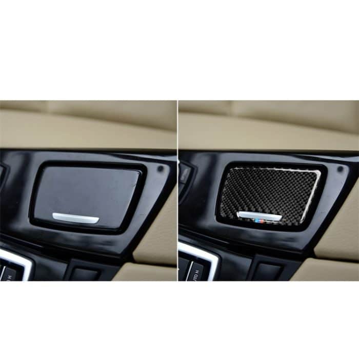 Dreifarbiger dekorativer Aufkleber für Autoaschenbecher aus Kohlefaser für BMW 5er F10 2011–2017, Ashtray(Three Color), Ashtray – Bild 5