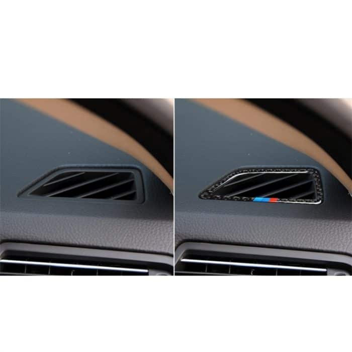 Kohlefaser-Auto-Instrumenten-Luftauslass-dekorativer Aufkleber für BMW 5er F07 5GT 535i 2010–2016, geeignet für Linksfahrt, Instrument Air Outlet(Three Color), Instrument Air  Outlet – Bild 5