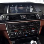 Dreifarbiger dekorativer Aufkleber für Auto-CD-Panel, Mittelkonsole, Klimaanlage, Kohlefaser, für BMW 5er F07 5GT 535i 2010–2016, Air Conditioning Panel(Three Color), Air Conditioning Panel