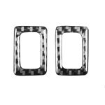 2 PCS Car Carbon Fiber Sitzheizung Knopfrahmen Dekorativer Aufkleber für Mazda RX8 2004-2008, Links- und Rechtsantrieb Universal