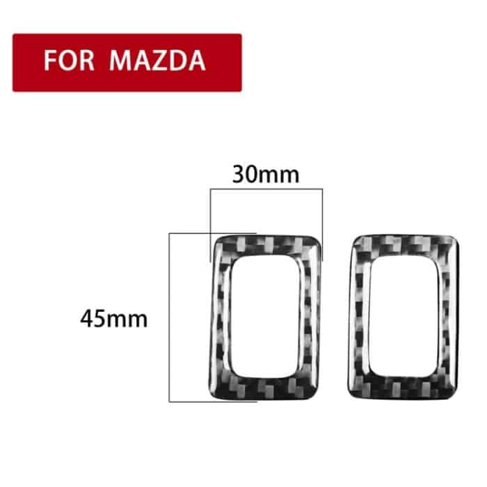 2 PCS Car Carbon Fiber Sitzheizung Knopfrahmen Dekorativer Aufkleber für Mazda RX8 2004-2008, Links- und Rechtsantrieb Universal – Bild 5