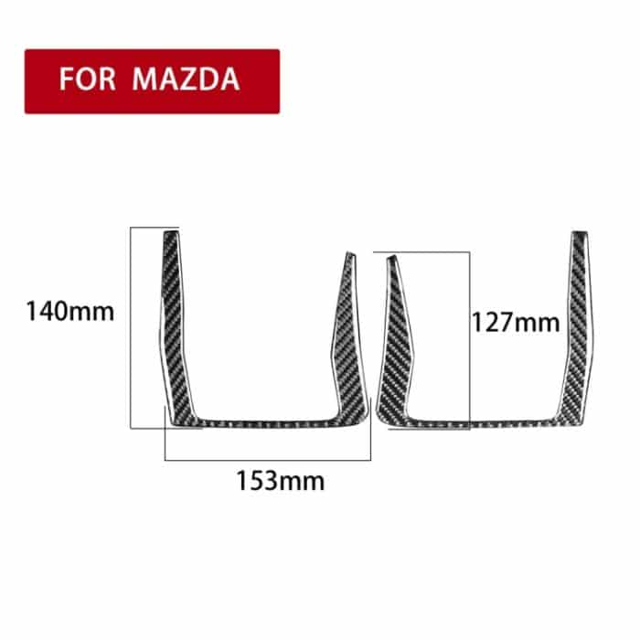 2 PCS Car Carbon Fiber Hintertürgriff Dekorativer Aufkleber für Mazda RX8 2004-2008, Links- und Rechtsantrieb Universal – Bild 2