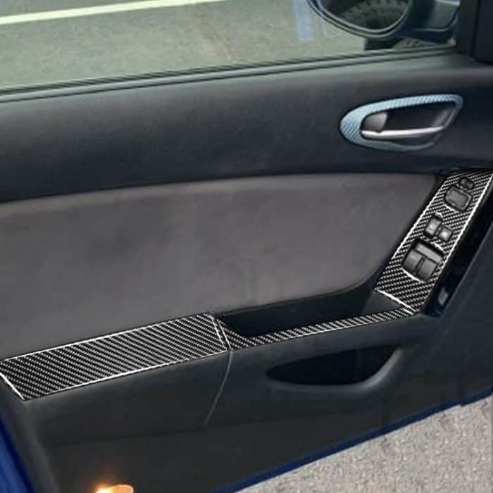 Auto Carbon Fiber Main Driving Seat Lift Dekorativer Aufkleber für Mazda RX8 2004-2008, Linksantrieb Hoch konfiguriert – Bild 5