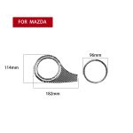 Auto Carbon Fiber Dashboard Air Outlet Dekorativer Aufkleber für Mazda RX8 2004-2008, Linkslenker – Bild 2